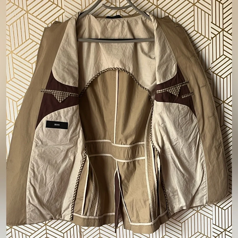 Hugo Boss Men’s Safari Field Jacket Coat tan 38R - Picture 7 of 12